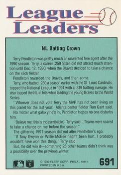 1992 Fleer #691 Terry Pendleton