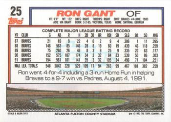 1992 Topps #25 Ron Gant