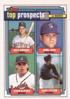 1992 Topps #126 Top Prospects 1B (Klesko)