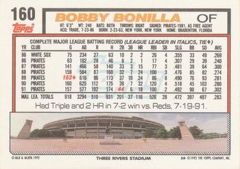 1992 Topps #160 Bobby Bonilla