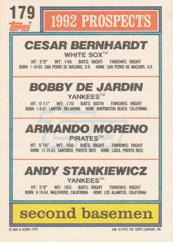 1992 Topps #179 1992 Top Prospects 2B