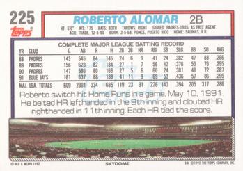 1992 Topps #225 Roberto Alomar