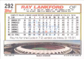 1992 Topps #292 Ray Lankford