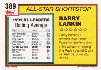 1992 Topps #389 Barry Larkin