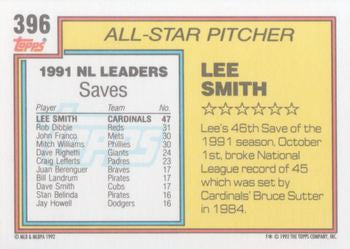 1992 Topps #396 Lee Smith