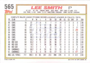 1992 Topps #565 Lee Smith
