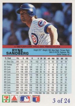 1992 Fleer 7-Eleven/Citgo The Performer #3 Ryne Sandberg