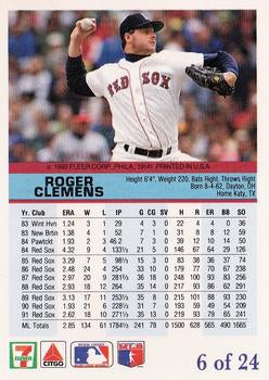 1992 Fleer 7-Eleven/Citgo The Performer #6 Roger Clemens