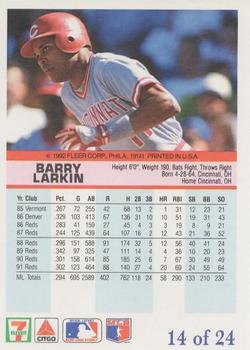 1992 Fleer 7-Eleven/Citgo The Performer #14 Barry Larkin