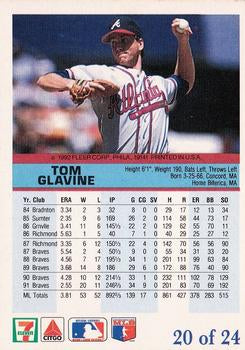 1992 Fleer 7-Eleven/Citgo The Performer #20 Tom Glavine