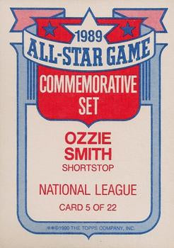1990 Topps #5 Ozzie Smith Glossy All-Stars
