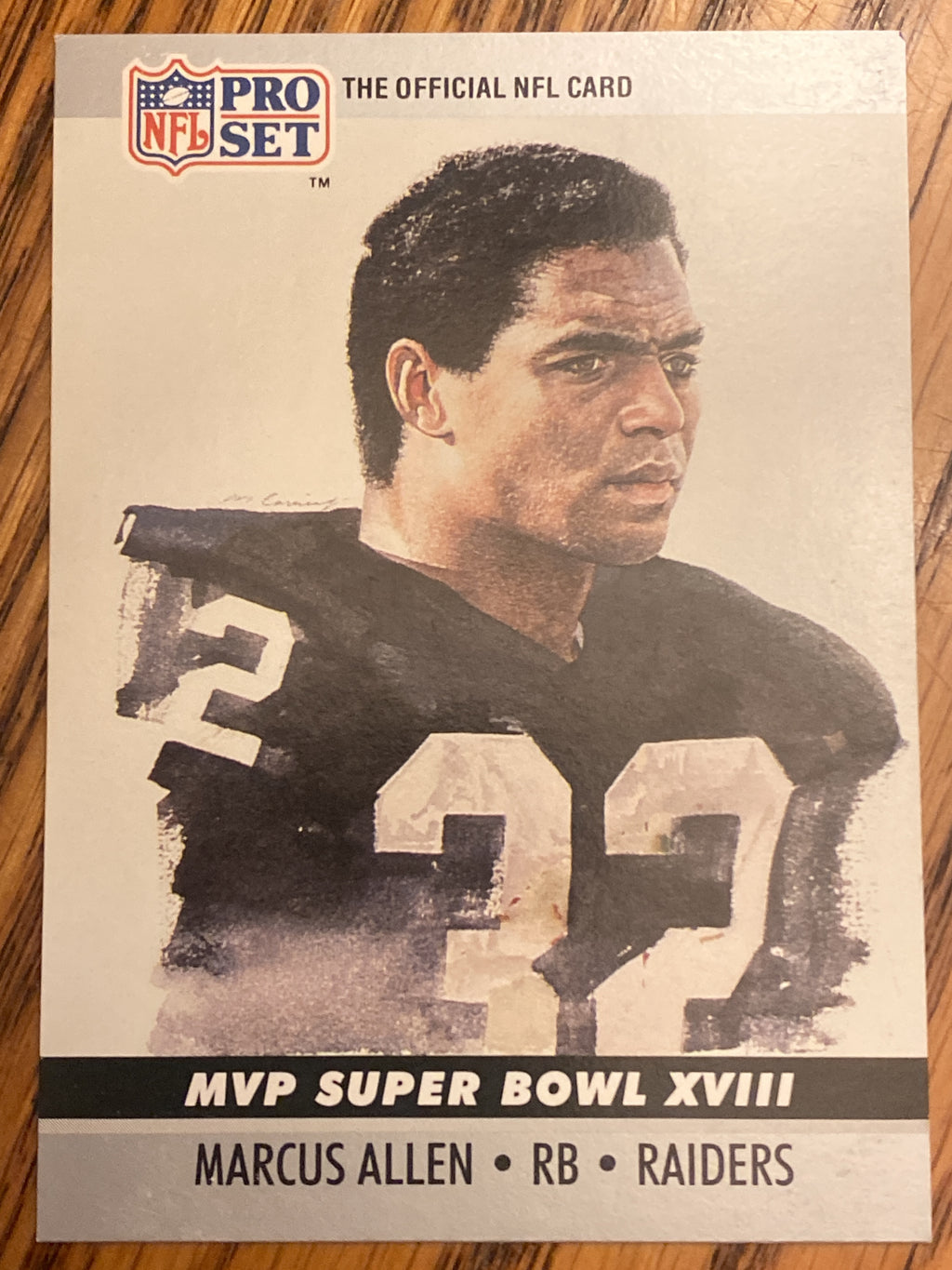 1990 Pro Set #18 Marcus Allen Super Bowl MVP Collectibles