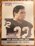 1990 Pro Set #18 Marcus Allen Super Bowl MVP Collectibles