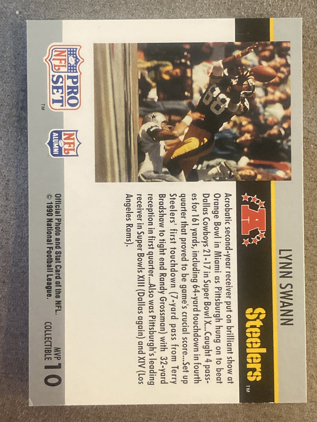 1990 Pro Set #10 Lynn Swann Super Bowl MVP Collectibles