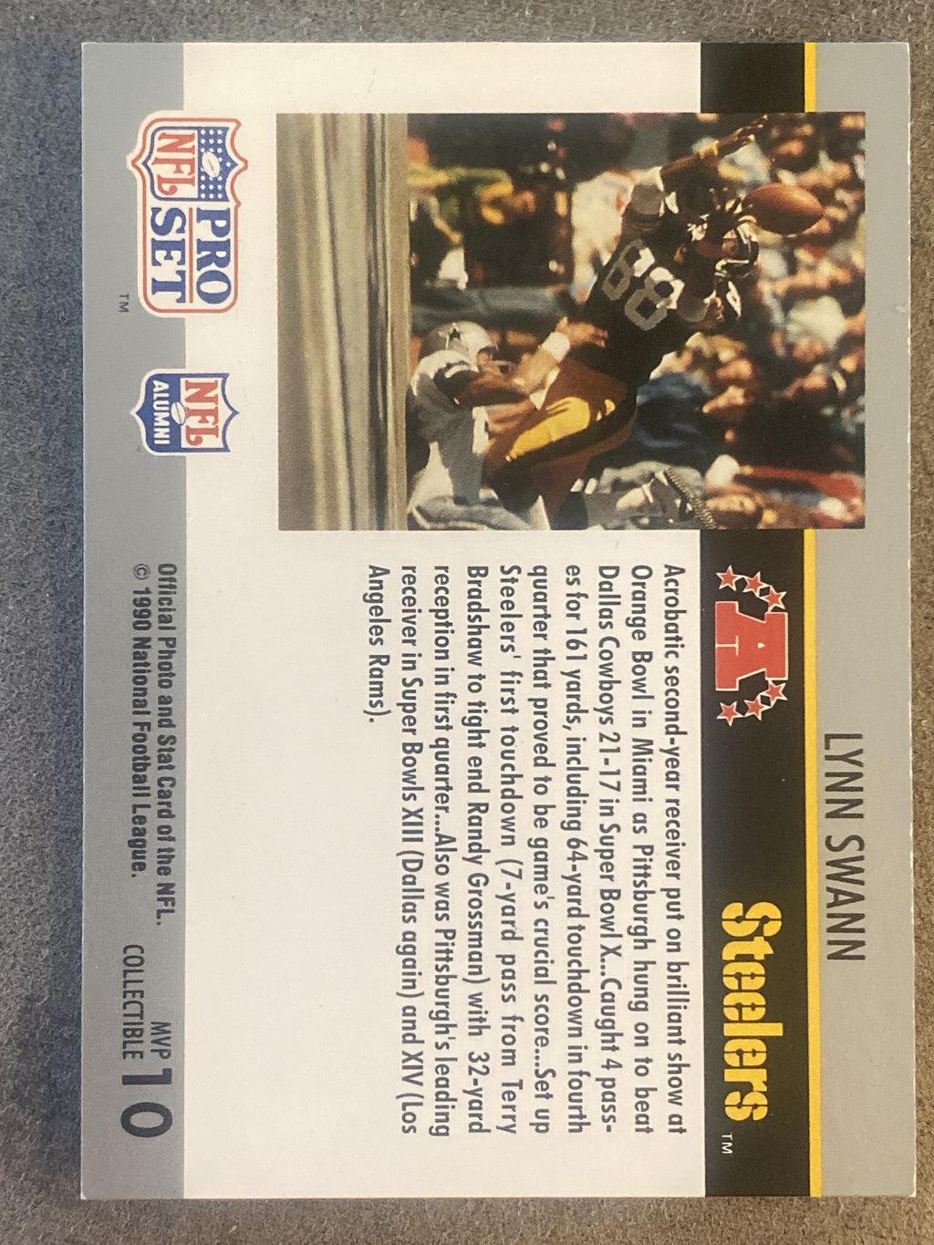 1990 Pro Set #10 Lynn Swann Super Bowl MVP Collectibles
