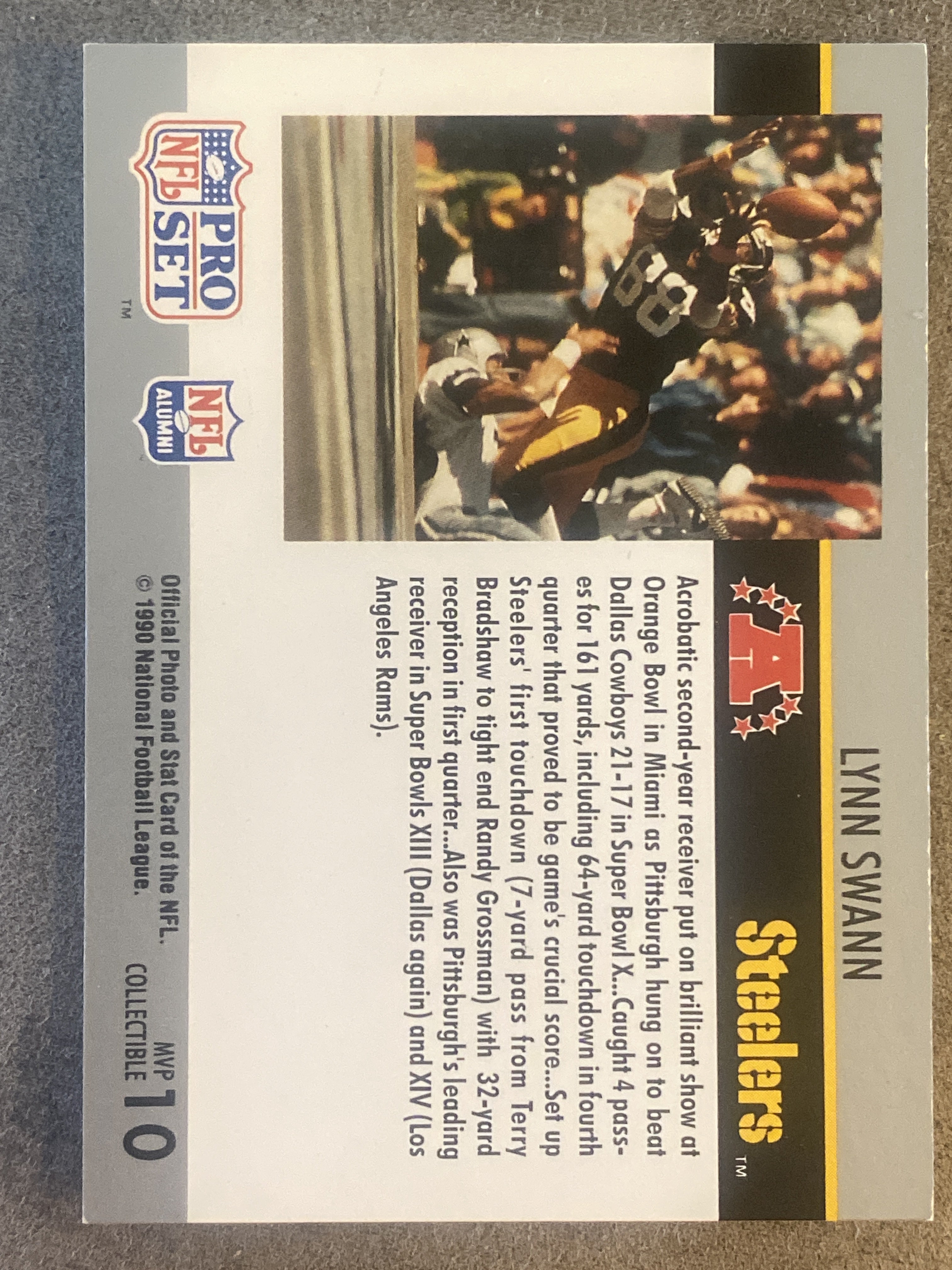 1990 Pro Set #10 Lynn Swann Super Bowl MVP Collectibles