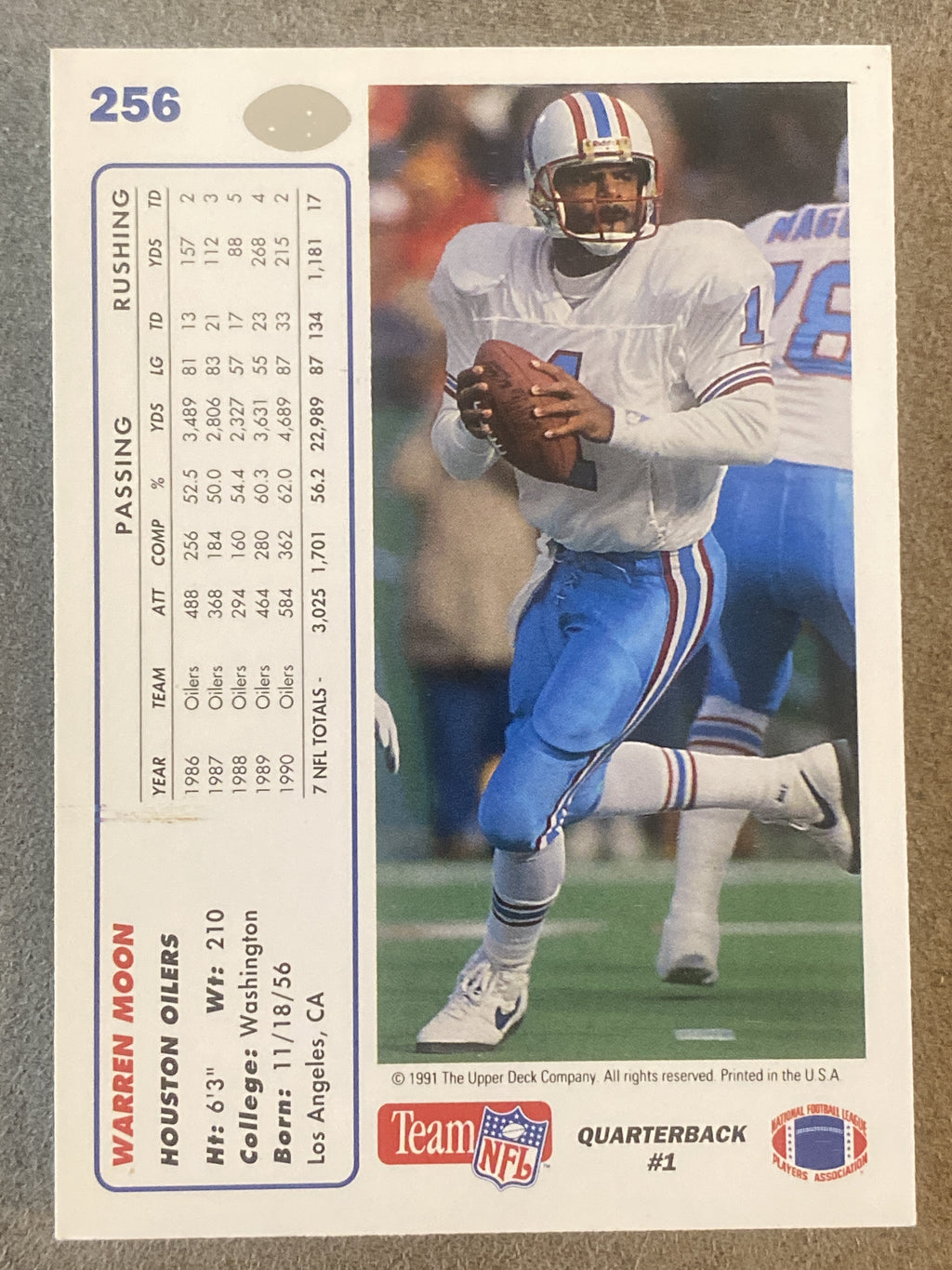 1991 Upper Deck #256 Warren Moon