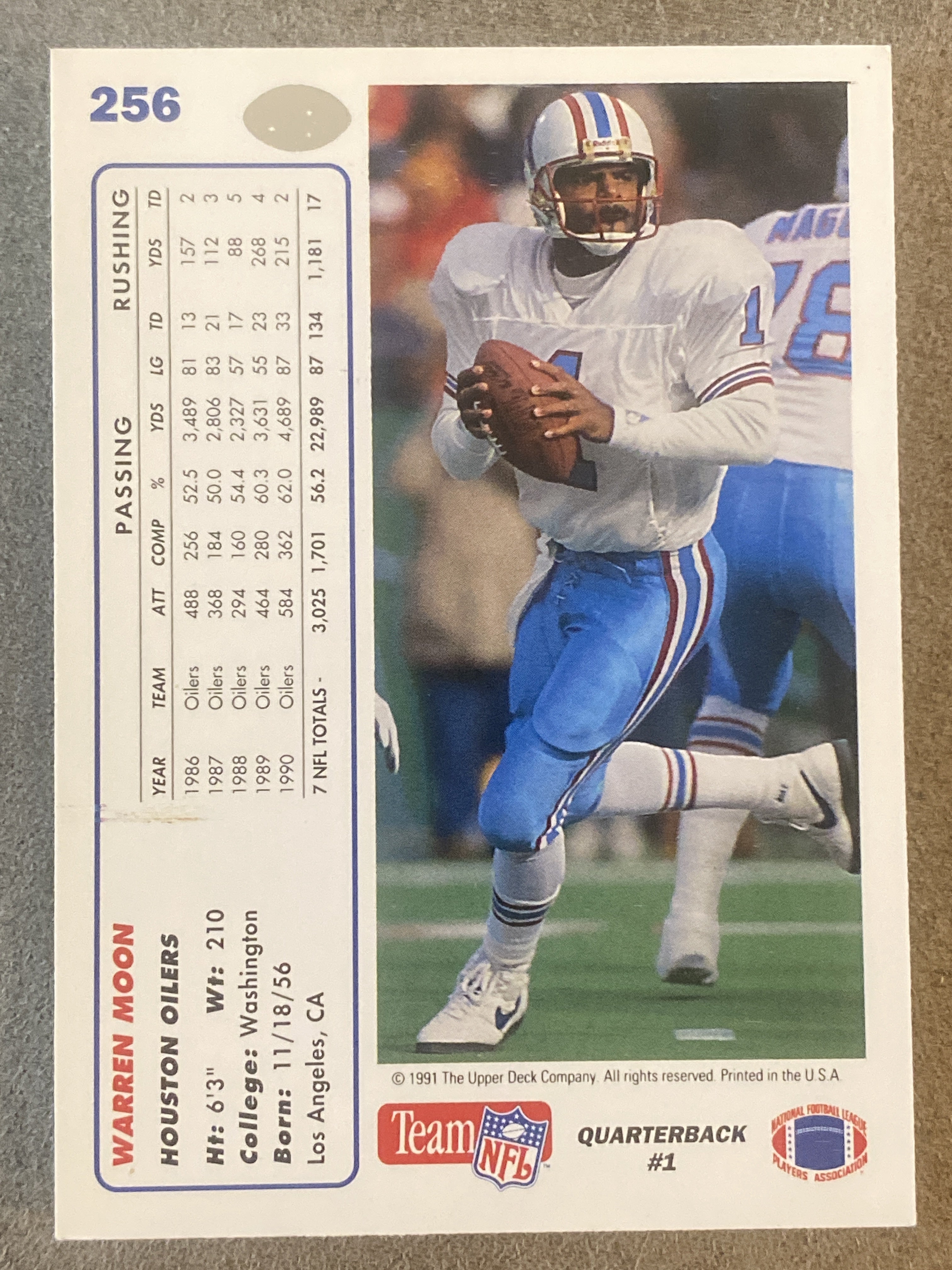 1991 Upper Deck #256 Warren Moon