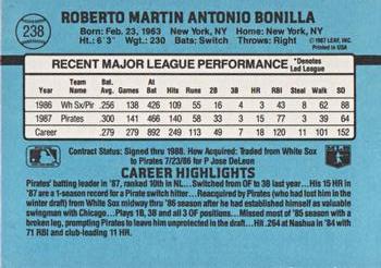 1988 Donruss #238b Bobby Bonilla