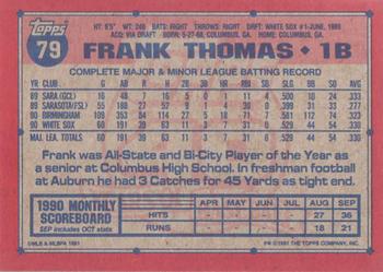 1991 Topps #79 Frank Thomas