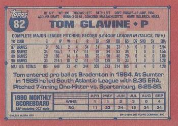 1991 Topps #82 Tom Glavine