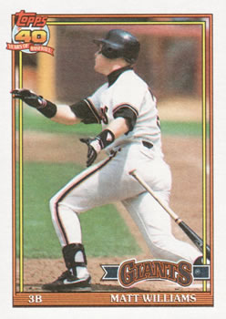 1991 Topps #190 Matt Williams