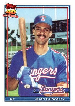 1991 Topps #224 Juan Gonzalez