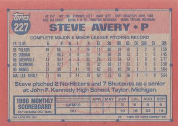 1991 Topps #227 Steve Avery