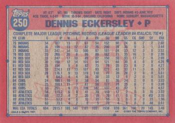 1991 Topps #250 Dennis Eckersley