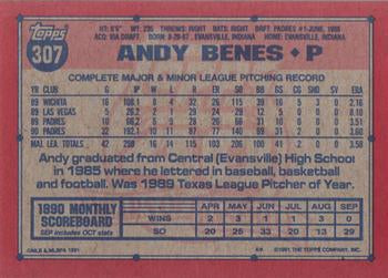 1991 Topps #307 Andy Benes