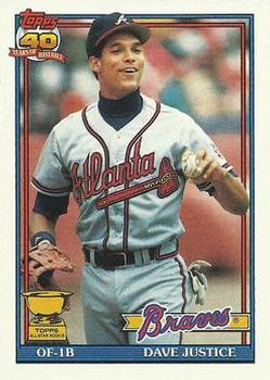 1991 Topps #329 Dave Justice