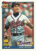 1991 Topps #329 Dave Justice