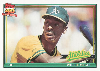 1991 Topps #380 Willie McGee
