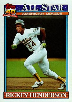 1991 Topps #391 Rickey Henderson