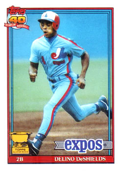 1991 Topps #432 Delino DeShields