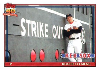 1991 Topps #530 Roger Clemens