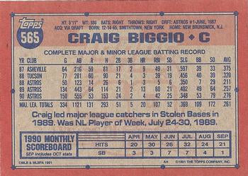 1991 Topps #565 Craig Biggio
