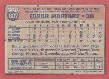 1991 Topps #607 Edgar Martinez