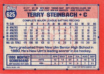 1991 Topps #625 Terry Steinbach