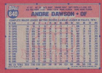 1991 Topps #640 Andre Dawson
