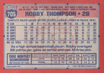 1991 Topps #705 Robby Thompson