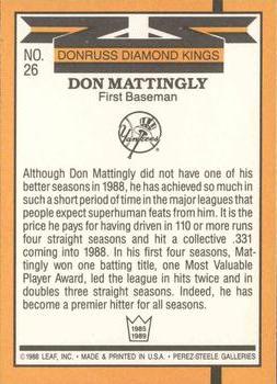 1989 Donruss #26 Don Mattingly