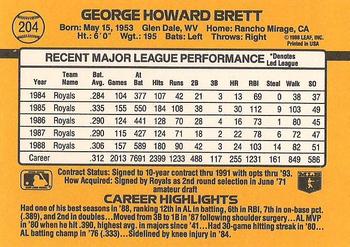1989 Donruss #204 George Brett