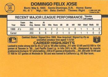 1989 Donruss #38 Felix Jose