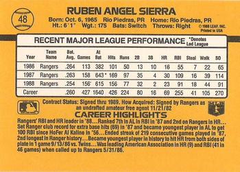 1989 Donruss #48 Ruben Sierra