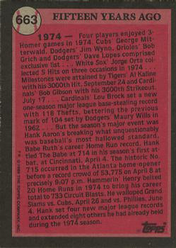 1989 Topps #663 Hank Aaron