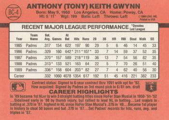 1990 Donruss #BC-4 Tony Gwynn Bonus MVP's