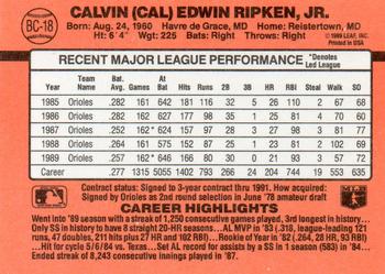 1990 Donruss #BC-18 Cal Ripken Bonus MVP's