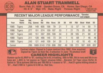 1990 Donruss #BC-26 Alan Trammell Bonus MVP's