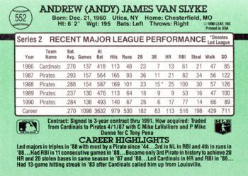 1991 Donruss #552 Andy Van Slyke